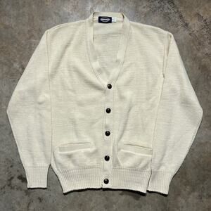 Vintage 90s Towncraft Cream Acrylic Cardigan